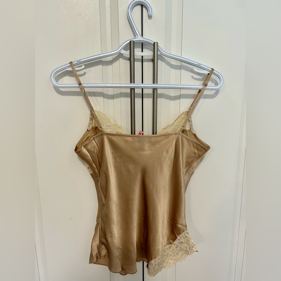 (SOLD) BEBE Vintage Beige with cream color lace Camisole - Picture 3 of 3